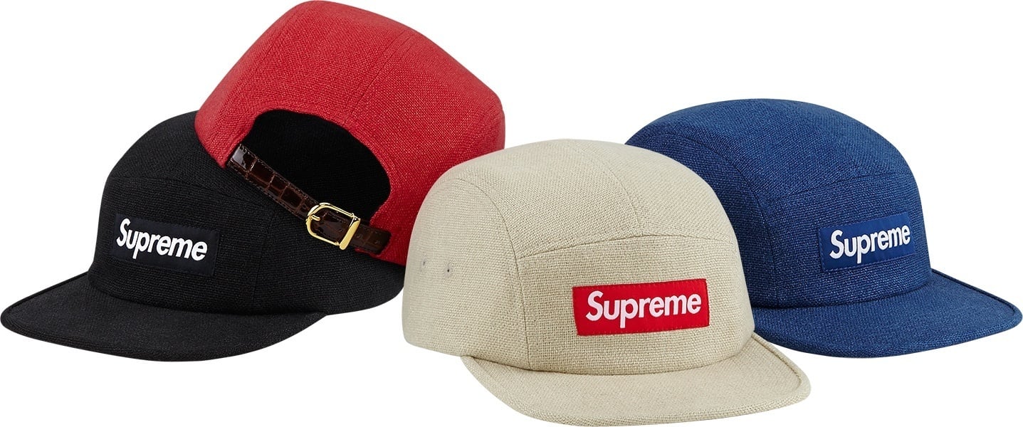 Linen Croc Strap Camp Cap